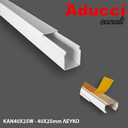Canal cablu 40x25mm bandă autoadezivă Kan40x25w