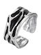 Celestria Damen Ring mit Emaille aus Stahl