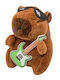 Plush Capybara 13cm Velvet Guitarist Keychain 1440-1617-8-1