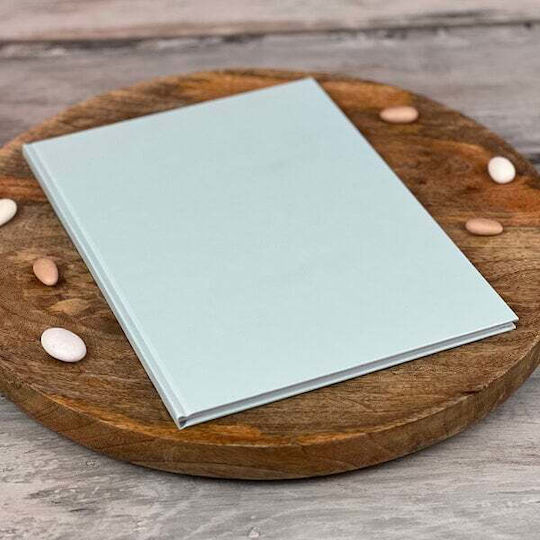 Стояща книга за пожелания 21x29см 76 страници светлосиня