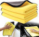 Verk Group Cloths Microfiber Cleaning Car Yellow 30x30cm 3pcs
