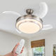 Bakaji Deckenventilator 106cm mit Leuchte Trans...