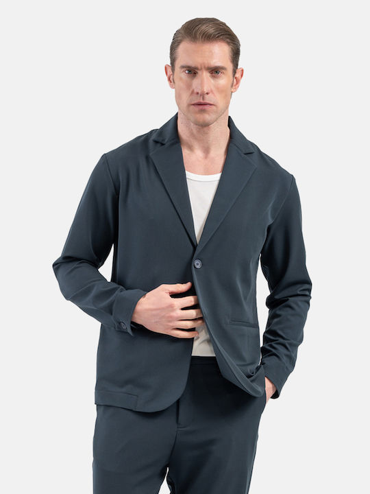 Vittorio Artist Men's Summer Suit Jacket Blue