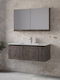 Furnibath Countertop with Sink & Mirror L101xW35xH46cm Grey