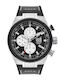 Visetti Men's Watch Chronograph Battery with Black Leather Strap