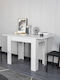 Table Kitchen Extendable Wooden White Frasinato 90(+30)x60x78cm