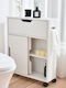 Bakaji Floor Bathroom Shelf Wooden 52x17x67cm White