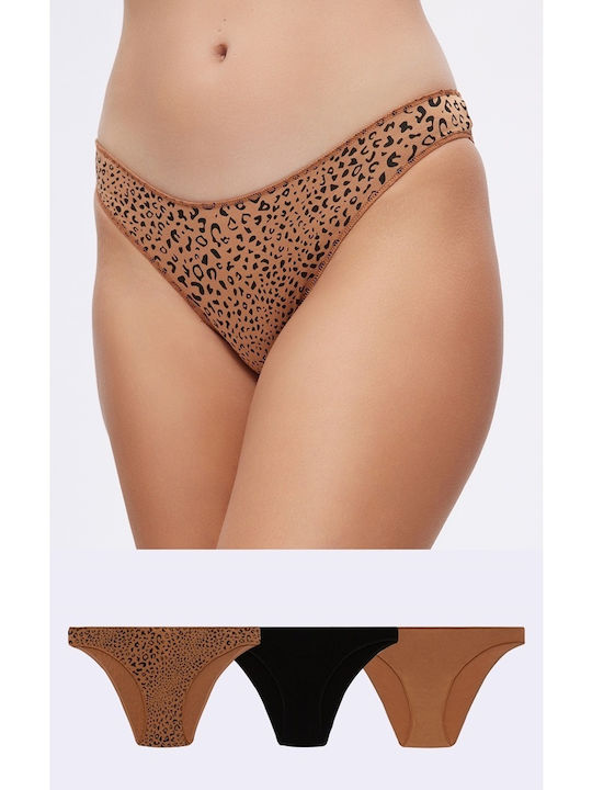 Minerva Fimelle Rio Damen Slip 3Pack Animal/Car...
