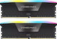 Corsair Vengeance RGB 48GB DDR5 RAM cu 2 module (2x24GB) și Viteză 6400 pentru Desktop