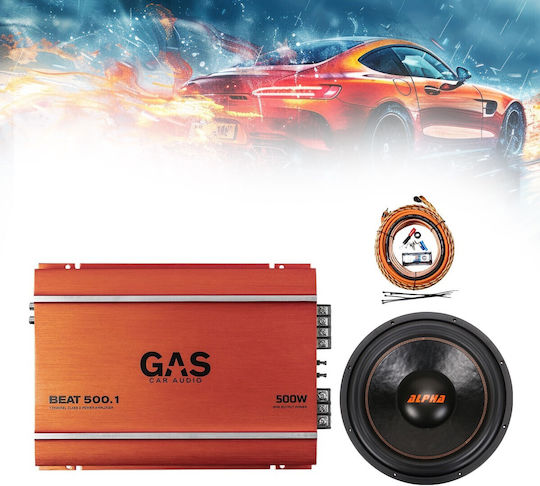 Gas-1chpack7 Πλήρες Ηχοσύστημα Μπάσου 12” Gas Audio