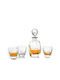 Bohemia Fjord Glass Whiskey Decanter with Stopper & Glasses 7pcs