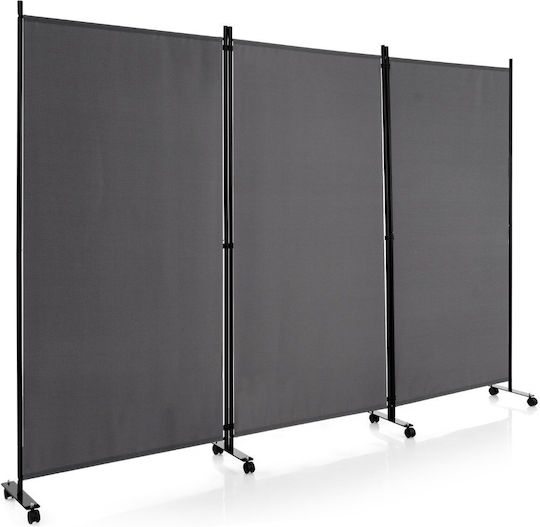 Costway Διακοσμητικό Παραβάν Μεταλλικό 262x180cm