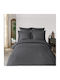Şaheser Set Husă de Pilotă Dublă cu 2 Fețe de Pernă & 1 Cearsaf 200x220 Anthracite Gray