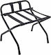 Ankor Metallic Foldable Hotel Luggage Rack Black with Dimensions 54x44xH52cm Foldable with Backrest