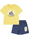 Kids' Set with Shorts Summer 2pcs Yellow Retro Remix Ft