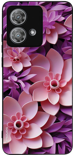 Husă Sonique 3D Flower Series pentru Motorola Edge 40 Neo 5G Roz