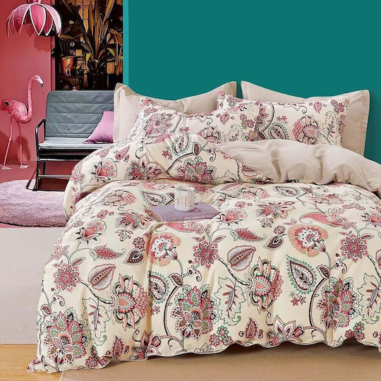 Pucioasa Σετ Παπλωματοθήκη 150x220cm Μονή με Μαξιλαροθήκη & 1 Σεντόνι Πολύχρωμη