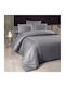 First Choice Set Husă de Pilotă Dublă cu 2 Fețe de Pernă & 1 Cearsaf 200x220 Gray (quicksilver)
