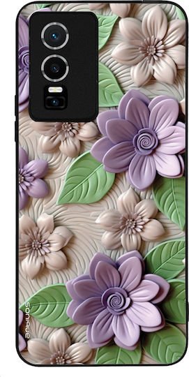 Sonique 3D Flower Series калъф за Vivo Y74s Vivo Y76 5G Виолетов