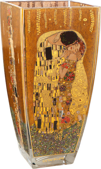 Goebel Glasvase Gold 14,5x14,5xH30cm Goebel Glasvase Gold 14,5x14,5xH30cm