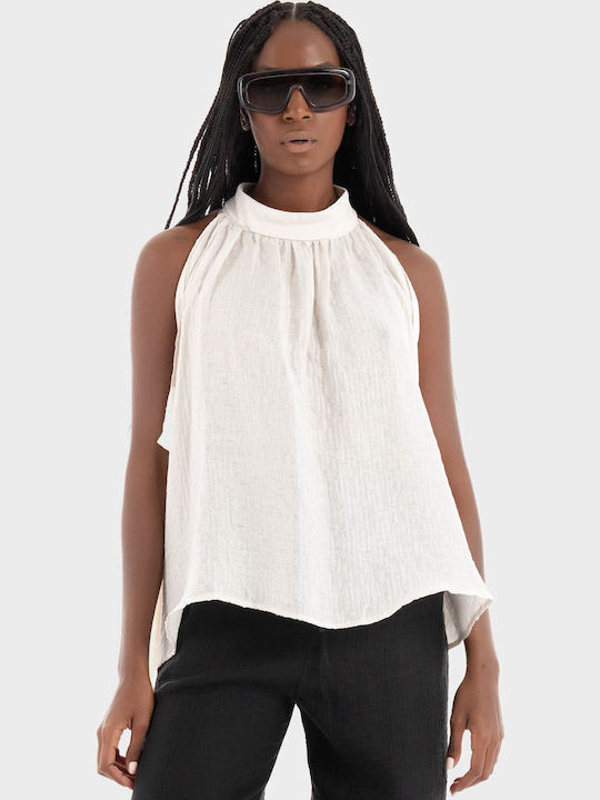 Black & Black Women's Blouse White