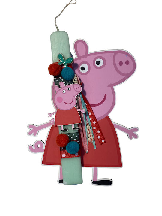Πασχαλινή Λαμπάδα Peppa Pig Στρογγυλή Αρωματική και Χειροποίητη Έφηβη