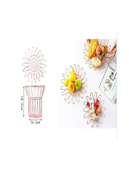 SDS Fruit Bowl Metallic Pink 16.5x18.2cm