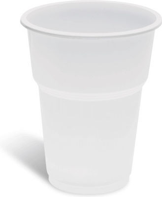 Sanitas Pahar de unică folosință Plastic Alb 250ml 50buc