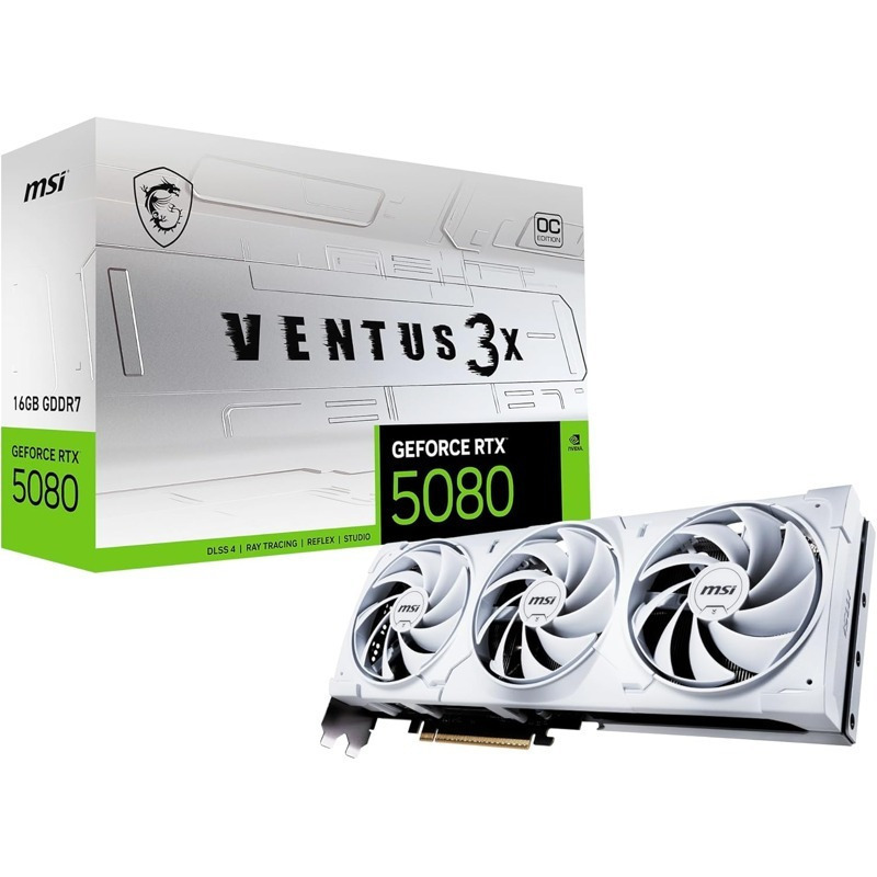 MSI GeForce RTX 5080 16GB GDDR7 Ventus 3X OC White Κάρτα Γραφικών