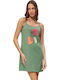 Minerva Sommer Damen Nachthemd Khaki