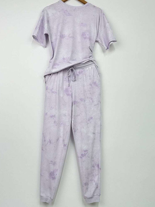 Fuanna Summer Women's Pyjama Set Purple