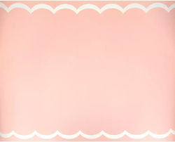 Ράνερ Διακόσμισης Scalloped Edge Pink Red
