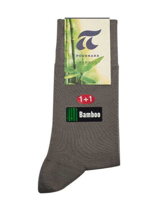 2 Pack Pournara Bamboo Men's Socks Grey Code 2148-47 2 Pack Pournara Bamboo Men's Socks Grey Code 2148-47