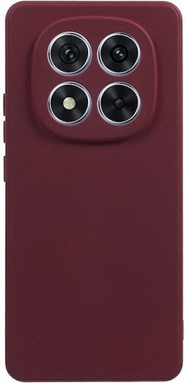 Umschlag Rückseite Silikon Burgundisch (Redmi Note 14 Pro 5G / Poco X7)