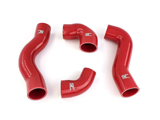 HG Motorsport Car Silicone Hose Set Air Intake for Audi A1 Seat Ibiza Skoda Fabia Volkswagen Eos / Golf / Polo / Scirocco Red