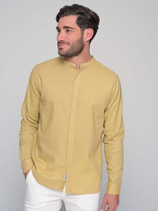 Staff Diver Long-sleeved Cotton Shirt Beige