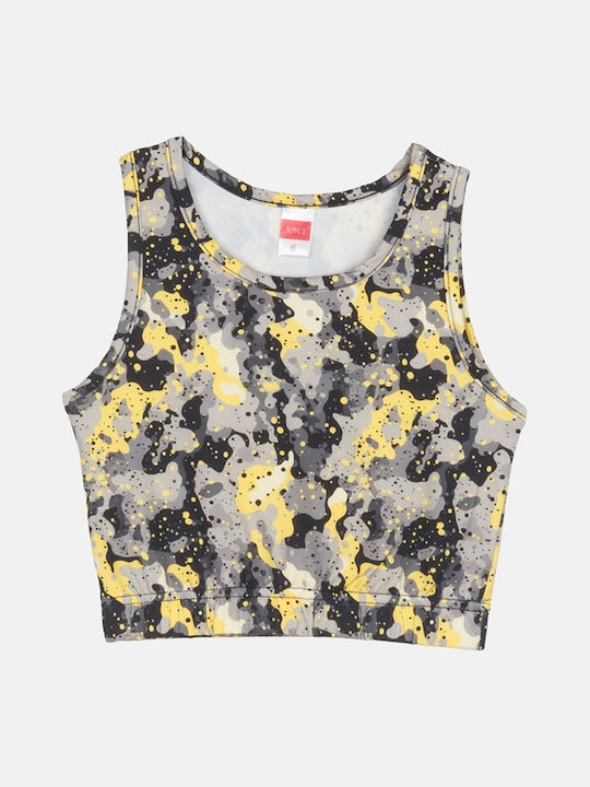 Joyce Kinder-Crop-Top Ärmellos Gelb