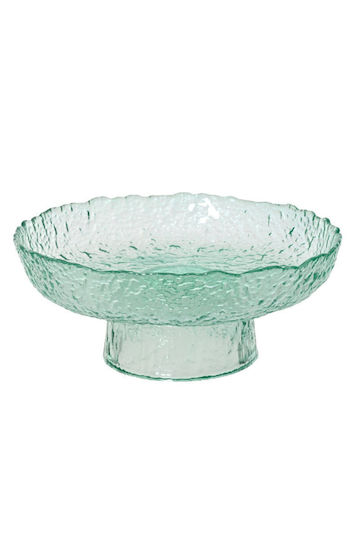Kaemingk Dekorative Schüssel Glas Sockel Transparent 26x26x11.5cm 1Stück
