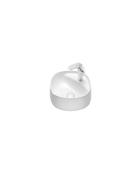 Sparke Countertop Sink Porcelain 45x45cm White