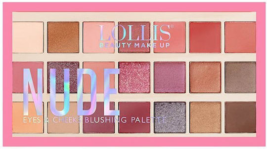 Lollis Beauty Make Up Παλέτα με Σκιές Ματιών σε Στερεή Μορφή