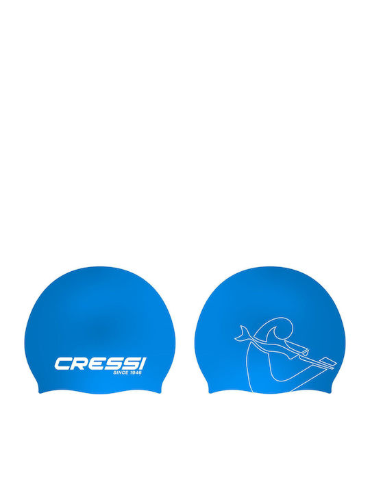 Cressi Ricky Jr Swim Cap Azure White