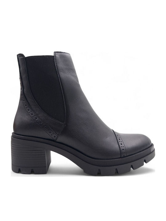 Mago Shoes Кожени Дамски ботуши Черни