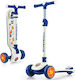 Costway Kids Scooter Foldable 3-Wheel White