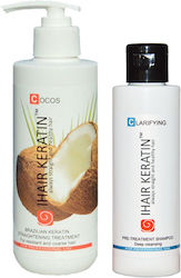 Intensive Treatment Kit 250 Ml + 100 Ml Degreasing Shampoo Ihair Keratin Coconut Intensive Treatment Kit 250 Ml + 100 Ml Degreasing Shampoo Ihair Keratin Coconut