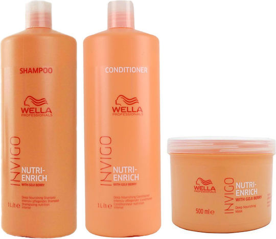 Set Șampon și Balsam Wella Invigo Nutri-enrich 1000 Ml Mască 500 Ml