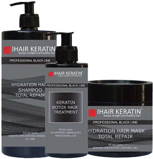 Botox Treatment Kit 300ml Shampoo 1 Liter 500ml Mask Black Line