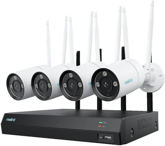 Reolink Überwachungssystem 4 Kameras Drahtlose Kameras IP 8MP mit Rekorder NVR