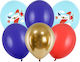 Set of 6 Balloons Latex Multicolored 30cm