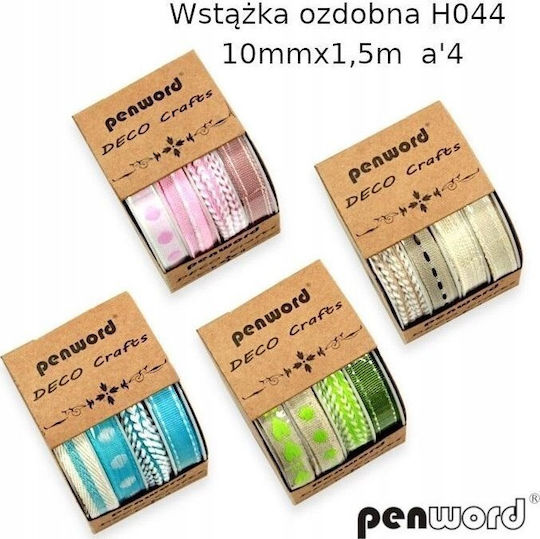 Decorative Ribbon Teka 10mmx1.5m 4pcs 12sets