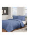 Tac Σετ Κουβερλί King Size από Πολυεστέρα Navy Blue 250x260cm